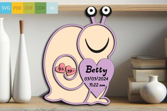 Tablero De Anuncios De Nacimiento De Bebe Caracol Creativo Digital